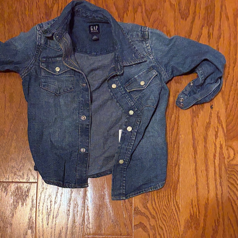 GAP Blue Denim Jacket with Rolled Sleeves